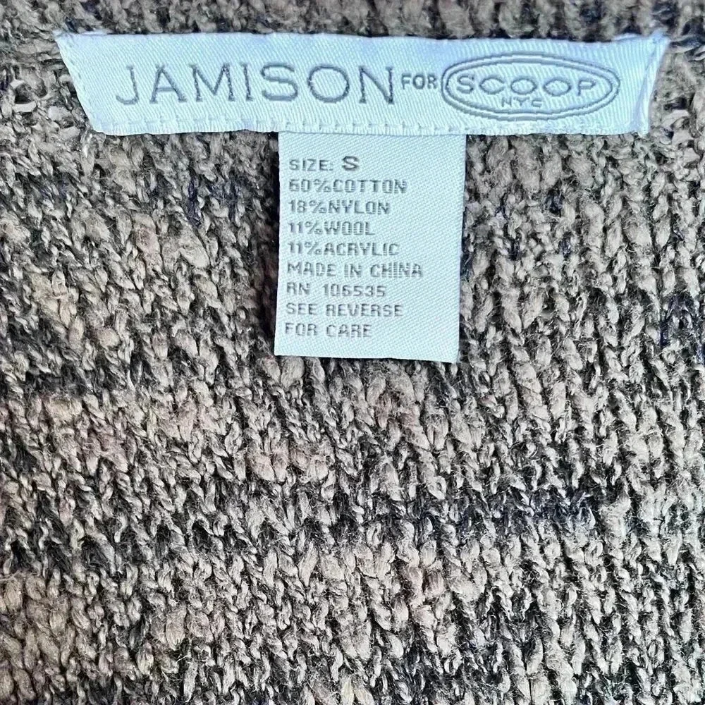 Jamison For Scoop NYC Green Marled Studded Zip Up Cardigan Sweater Size S - Picture 14 of 14